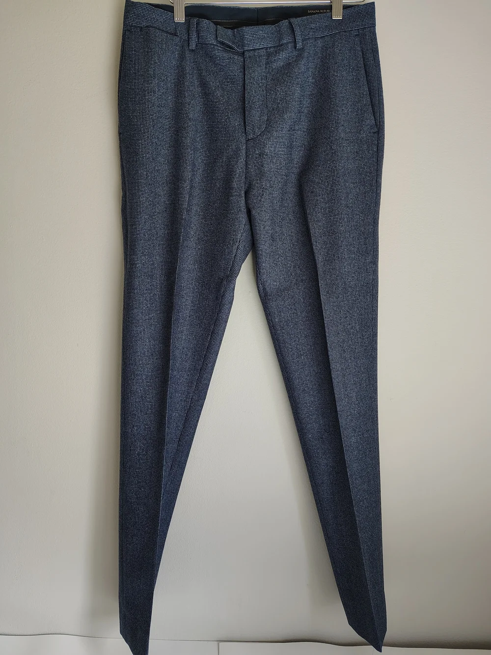 Banana Republic Marzotto Mills Wool Men's Dress Pants in Dark Blue Slim Fit